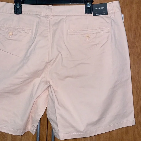 NWT Mens Bonobos Stretch Washed Chinos - Peach - Size 40 - Picture 12 of 15